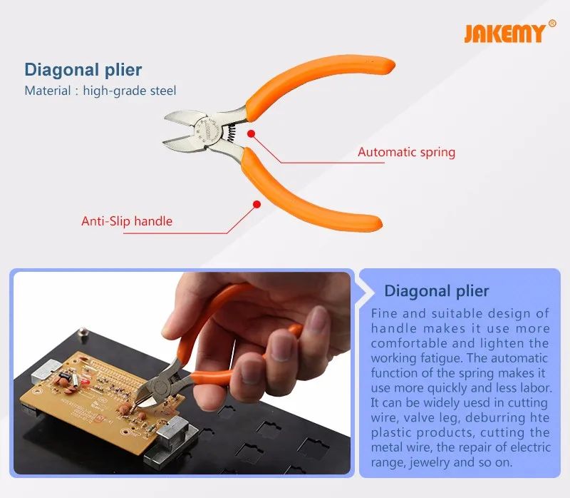 JAKEMY 49 в 1 DIY электронные ремонт Инструменты комплект Отвёртки Щипцы для наращивания волос доски платформы Ручные инструменты для мобильного телефона Планшеты компьютер