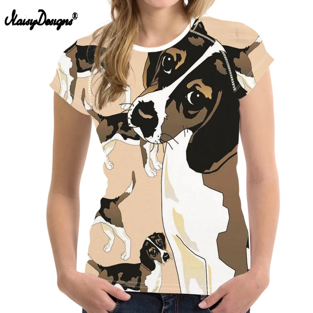 Женская футболка с коротким рукавом изображением собаки 