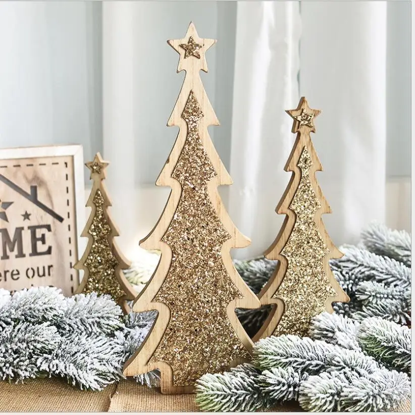 Adornos Navidad 2019 Рождественская елка деревянное Рождественское украшение для дома |