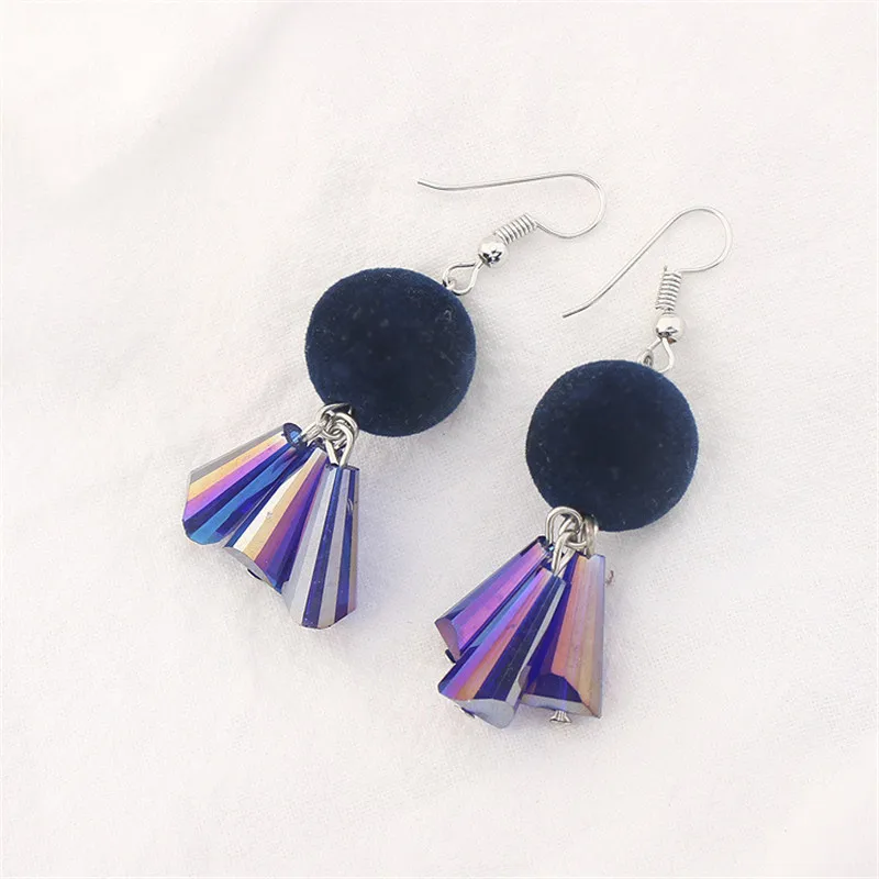 Серьги-капельки из медного стекла в стиле ретро Модные Винтажные серьги ручной