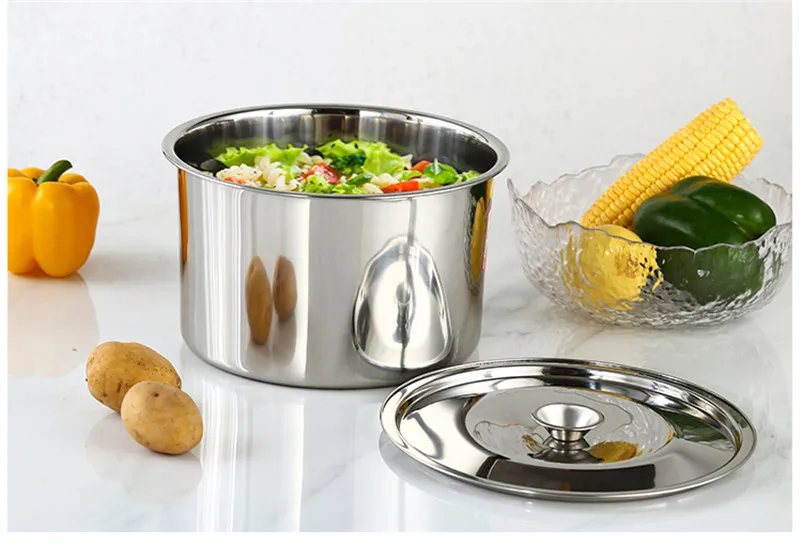 Аксессуары для кухни емкость готовой пищи суповая кастрюля с крышкой банки лапши