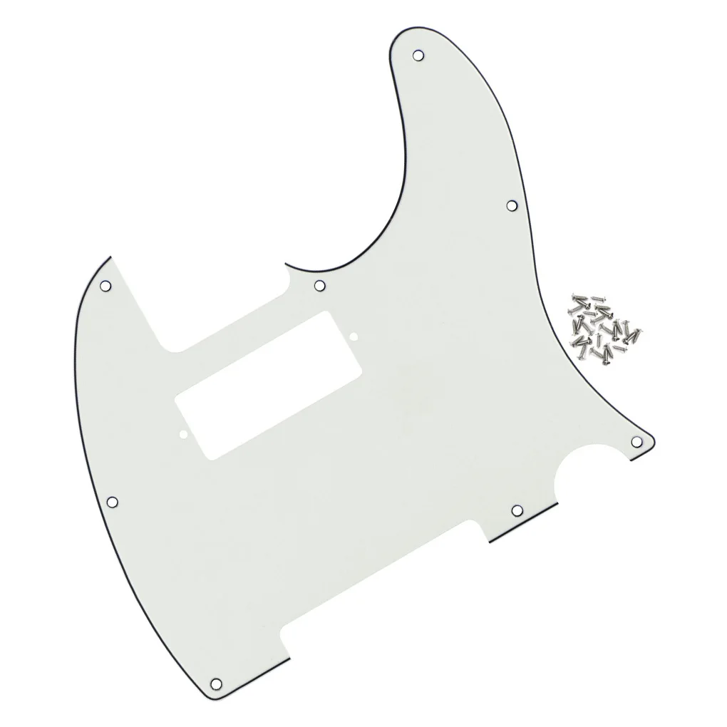 Слоновая кость 3Ply Tele мини Humbucker стиль Накладка для защиты деки с винтами Стиль