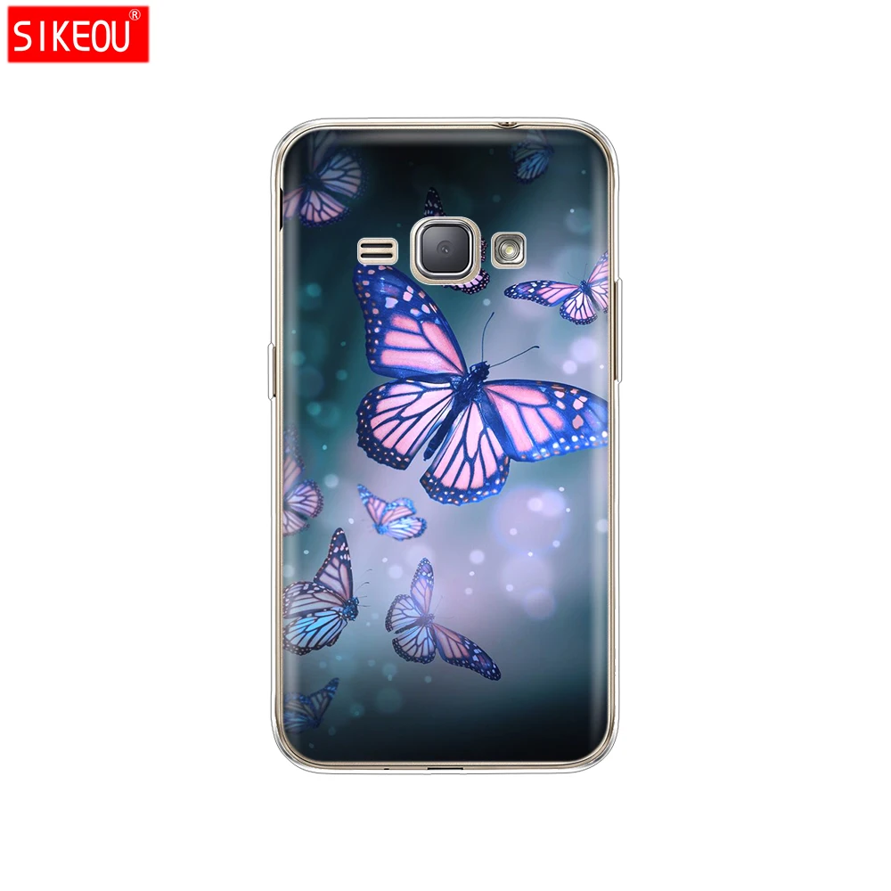 12073 Мягкий ТПУ чехол для Samsung Galaxy J1 J120 J120F SM-J120F задняя крышка 360 полная защитная Печать Прозрачный чехол цветок - Цвет: 12073