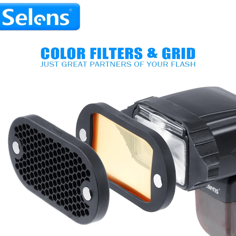 В наличии Selens Flash Speedlight Honeycomb Grid Diffuser Reflector с магнитным гелевым ремешком 7 шт.