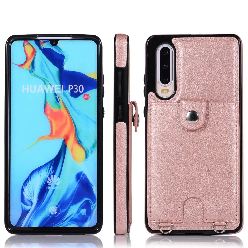 Haissky/Винтажный чехол-накладка из искусственной кожи для huawei P30 Pro P30 Lite, чехол-кошелек с отделением для карт для huawei mate 20 Pro 20 Lite, чехол с ремешком