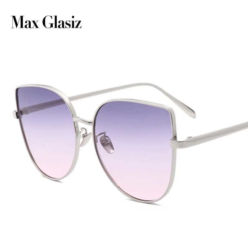 Женские солнцезащитные очки Max Glasiz кошачий глаз с цветными линзами UV400 2018|Женские