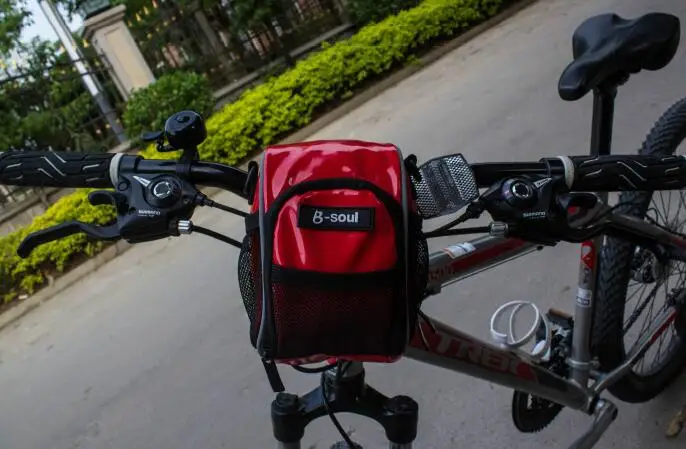 Водонепроницаемая кожаная сумка для велосипеда B SOUL|leather handlebar bag|handlebar bagbicycle bag |
