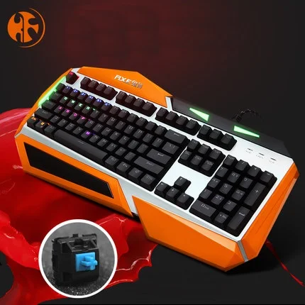 Все новые Bazalias Шмель RGB подсветкой USB проводной Механическая игровая клавиатура с