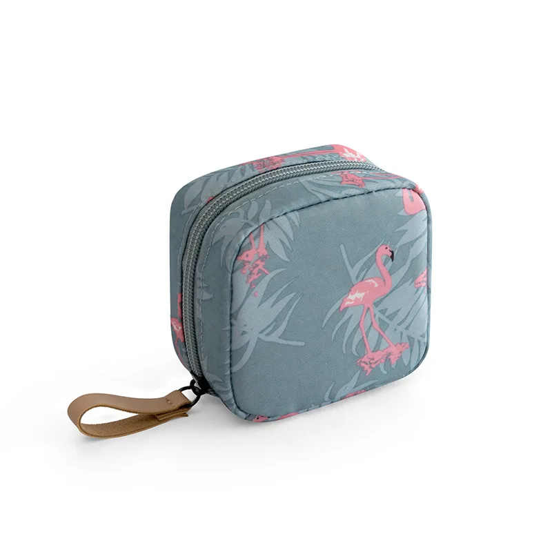 Мини косметичка фламинго однотонная дорожная Сумка для Хранения Туалетных