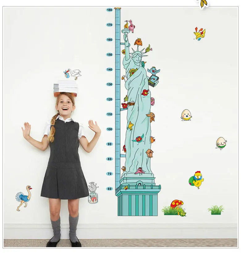 2016 Foreign Trade Explosion Models Statue Of Liberty Height Stickers Children's Room Entrance Waterproof Pvc Removable Wall | Дом и сад