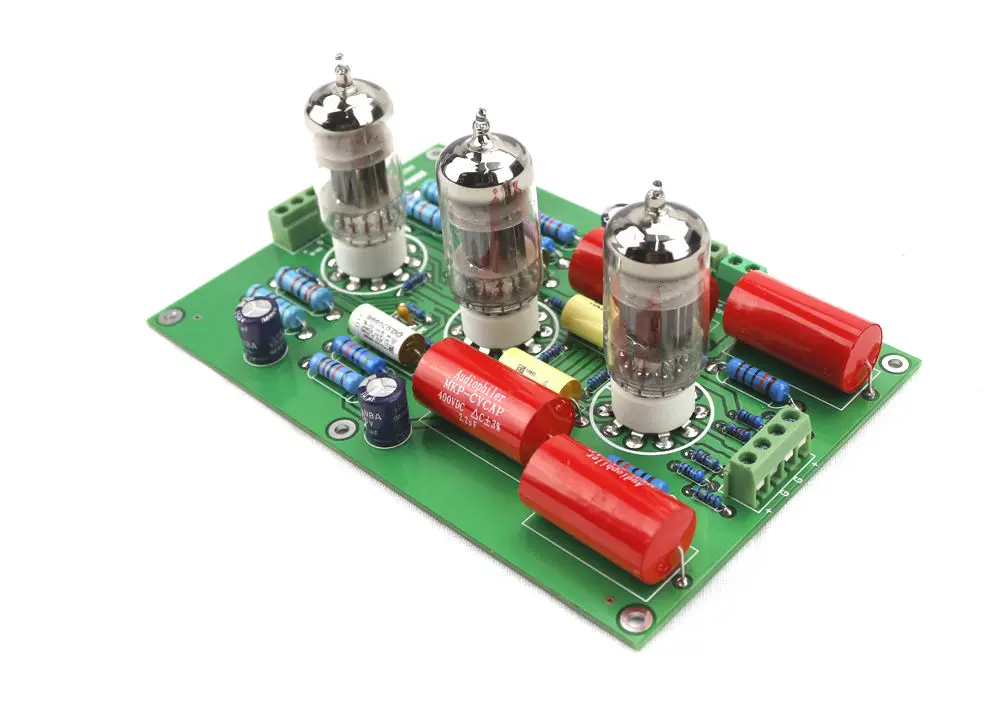 GZLOZONE Asembeld PRT-03A Hi-Fi стерео 12AX7 ламповый Предварительный усилитель на C22 Preamp |