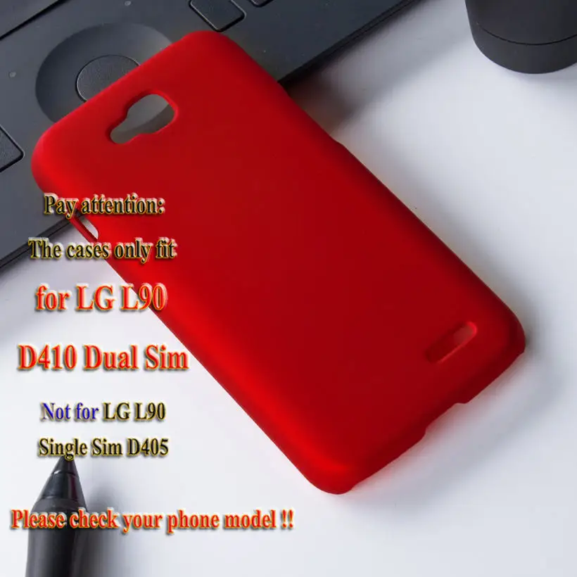 Akabeila телефон чехлы для LG Optimus L90 Dual Sim D410 D415 серии III L90 чехлы задняя крышка Пластиковый корпус сумка капюшон - Цвет: Красный