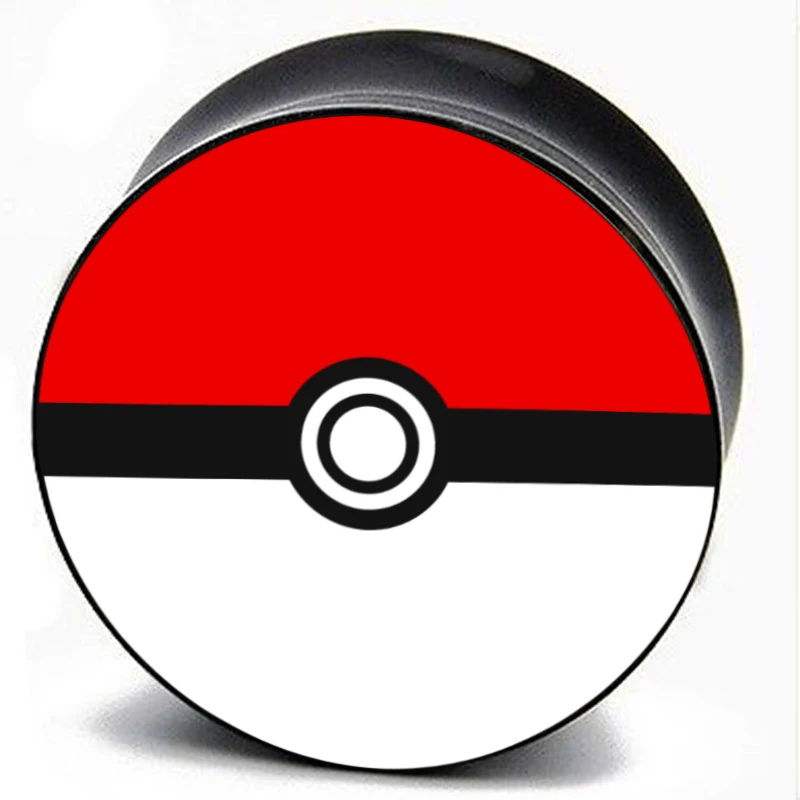 Пара акриловых наконечников для ушей Pokeball носилки ушко тоннель украшения