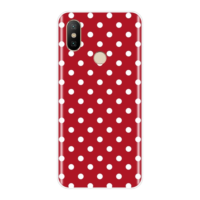 Задняя крышка для Xiaomi Mi A1 A2 Lite 8 SE Mi5 Mi6 Mi8 мягкий чехол телефона в горошек с сердцем