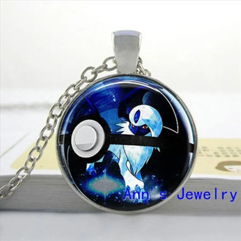 HZShinling Горячие Стекло купол ювелирные изделия Eevee Pokeball круглый Цепочки и ожерелья Покемон Пикачу подвеска персонализированные изображение Цепочки и ожерелья HZ1