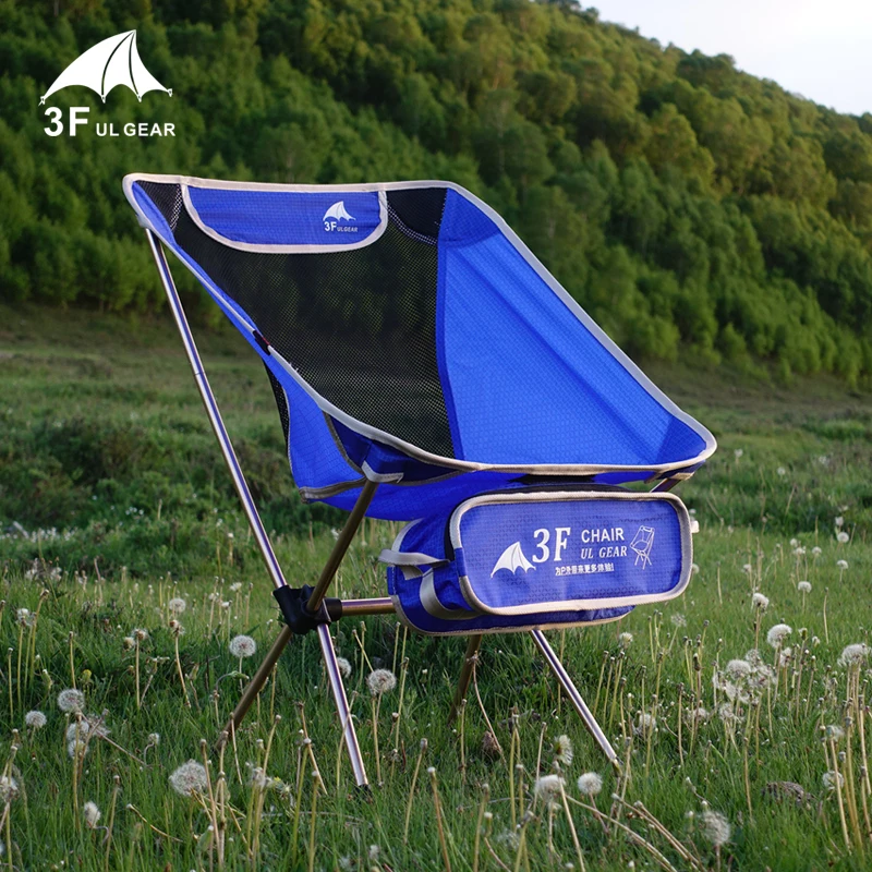 Сверхлегкий складной пляжный стул 3F UL GEAR для отдыха рыбалки кемпинга спинка