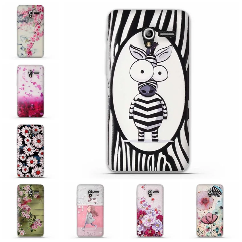 Силиконовый чехол для One Touch Pixi3 4 0 дюйма Alcatel pixi3 4013X 4013D 4050X 4050D мягкая задняя крышка