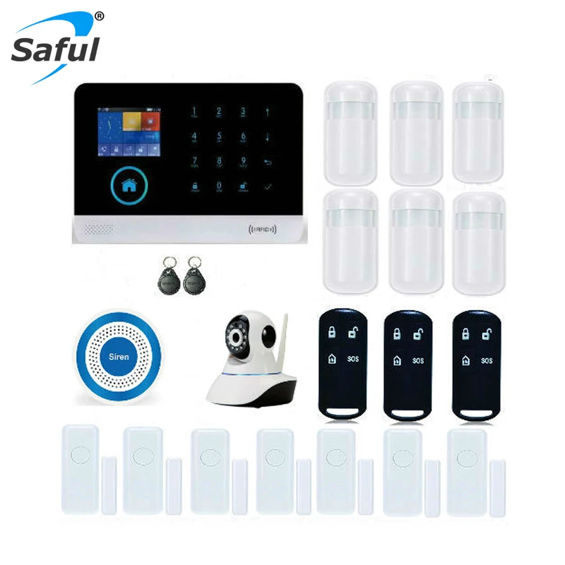 Saful WIFI GSM сигнализация + GPRS Функция домашней безопасности Автоматизация