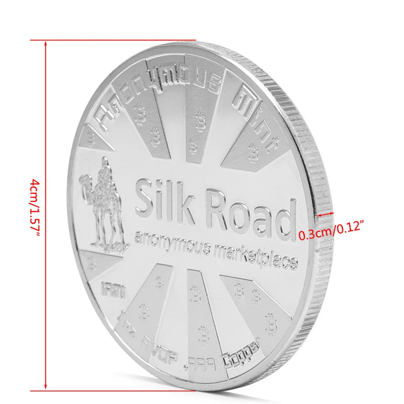 2017 SilkRoad Биткоин BTC монета позолоченные памятные монеты коллекционное искусство