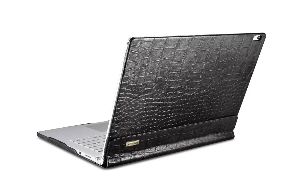 Чехол книжка для Microsoft Surface Book 13 5 дюйма съемный черный из натуральной