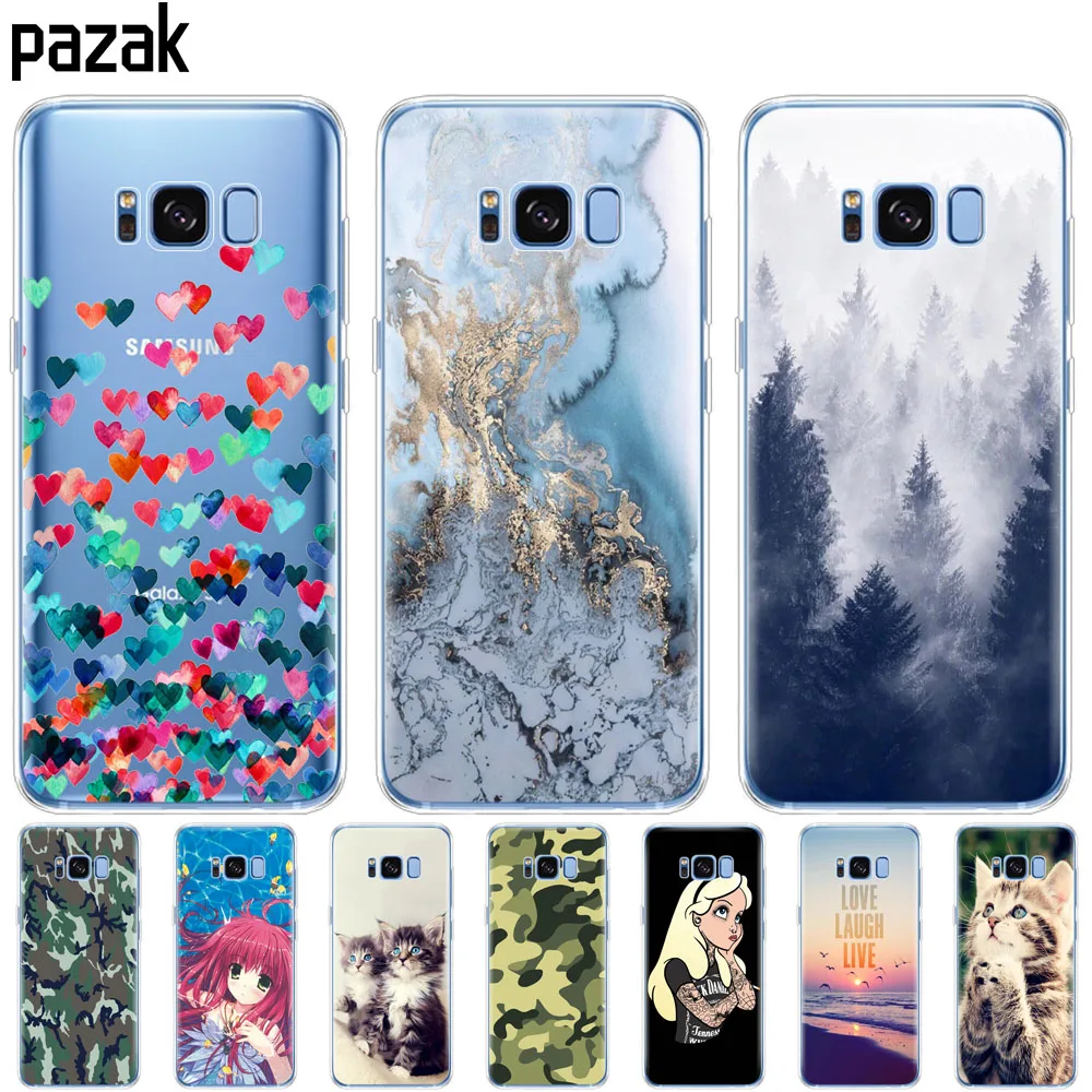 Силиконовый чехол для телефона для samsung Galaxy S8/S8 PLUS, чехол для samsung S8/S8 plus, чехол для телефона из мягкого ТПУ
