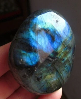 00943 натуральный Лабрадорит рок полированный Золотой Синий Вспышка we3 | Дом и сад