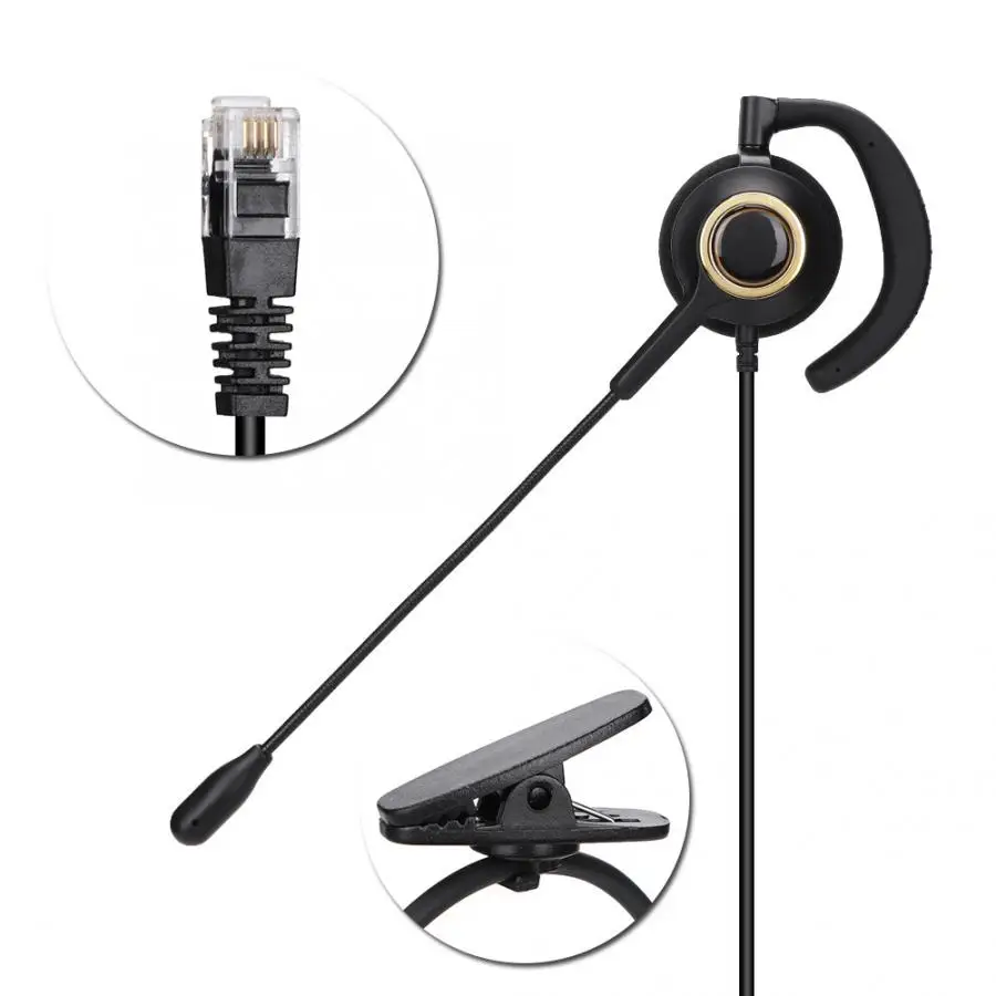 H1000-RJ9 Хрустальная головка шумоподавление гарнитура для колл-центра удобные