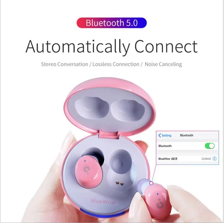 Оригинальные A8 TWS Bluetooth 5 0 наушники настоящие беспроводные 3D стерео гарнитура