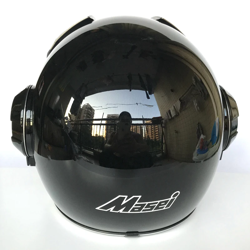 Шлем MASEI для мотокросса с открытым лицом мотоциклетный шлем яркого серого и