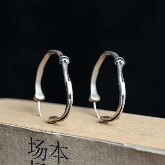 

New Design Genuine 925 Sterling Silver Halloween Earrings Rock Style Skeleton Ear Jewelry Gift For Women And Men