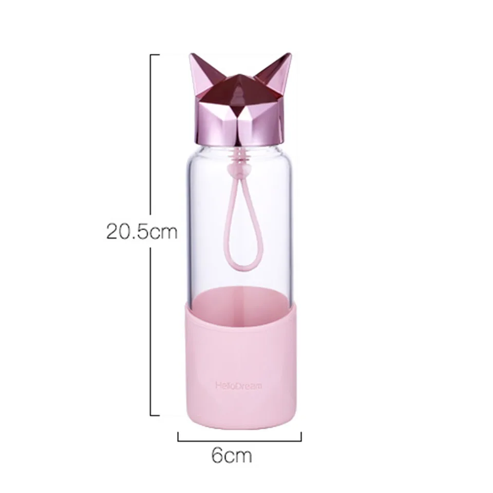 Креативная стеклянная бутылка для воды Transhome без БФА стеклянные бутылки питьевой