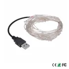 Светодиодная гирлянда 5 м10 м, 100 светодиодов, 5 В, питание от USB, уличная гирлянда с теплымхолодным белым медным проводом, украшение для рождества, праздника, свадьвечерние НКИ