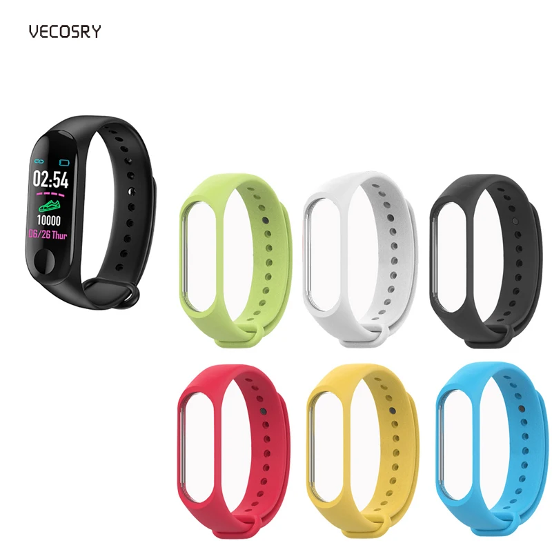 5 шт. mi Band 3 Аксессуары Pulseira band ремешок сменный силиконовый для Xiao умный браслет на