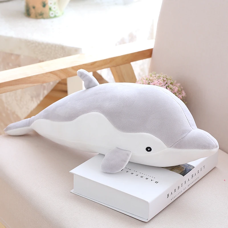 PUNIDAMAN Soft Dolphin Plush Toys Dolls Stuffed Down Cotton Animal Pillow Kawaii Office Nap Kids Toy Christmas Gift |