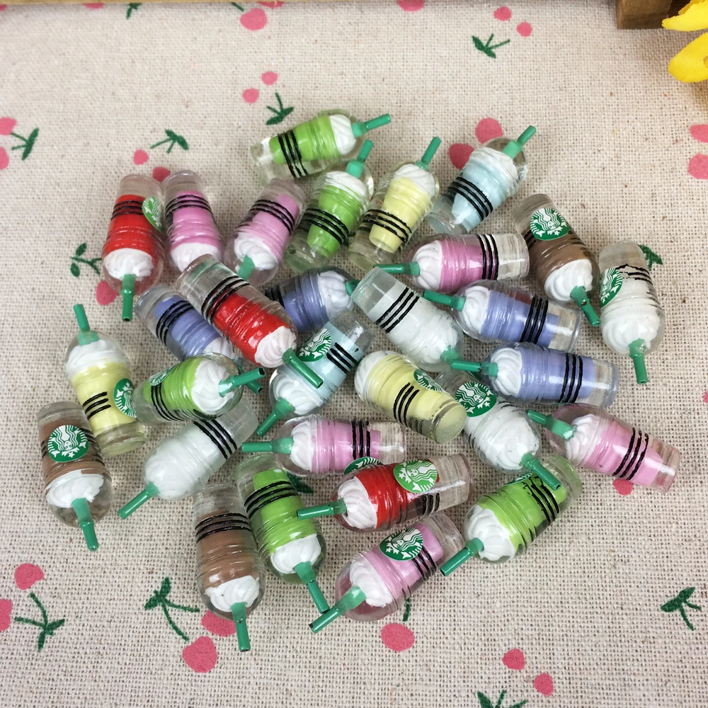 Кабошон из смолы с плоской спинкой кавайный логотипом для украшения бутылок