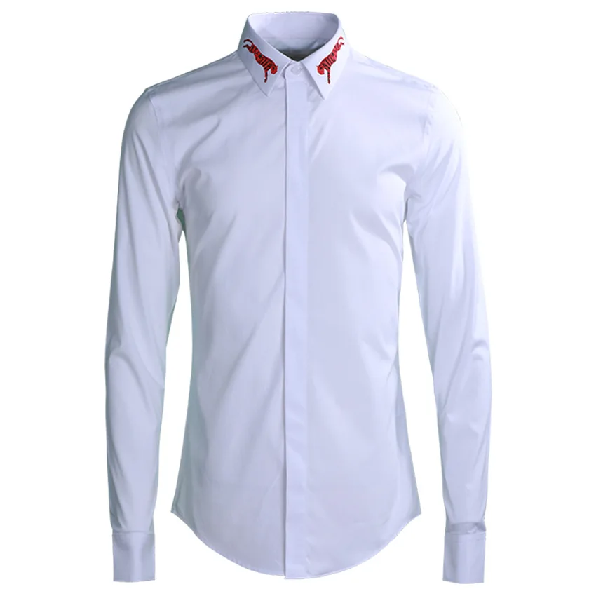 

New arrival Original Red Leopard Classic Casual Men Fashion Casual long Sleeve Shirts cotton high quality plus size MLXL2XL-4XL