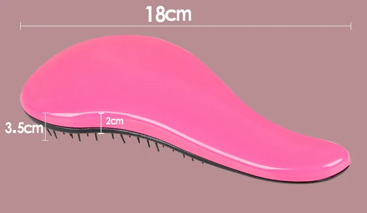 Бесплатная доставка розовый магия Detangling ручка клубок душ щетка для волос гребень
