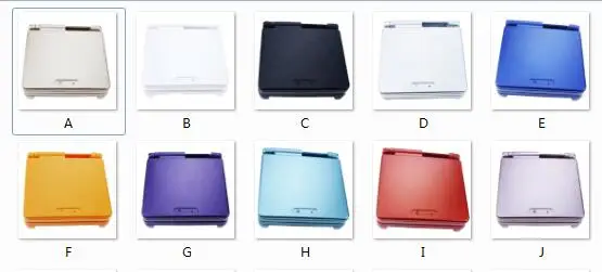 5 комплектов для nintendo GBA SP Super Mario полный корпус Чехол ручка игровая консоль часть красного цвета для Gameboy Advance SP - Цвет: A-J mix by buyer 5pc