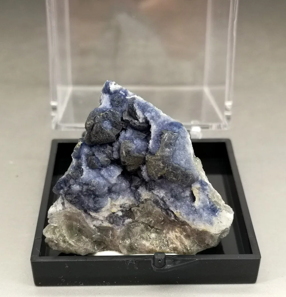 100% натуральный идеальный голубой флюорит минеральный образец формы Внутренняя