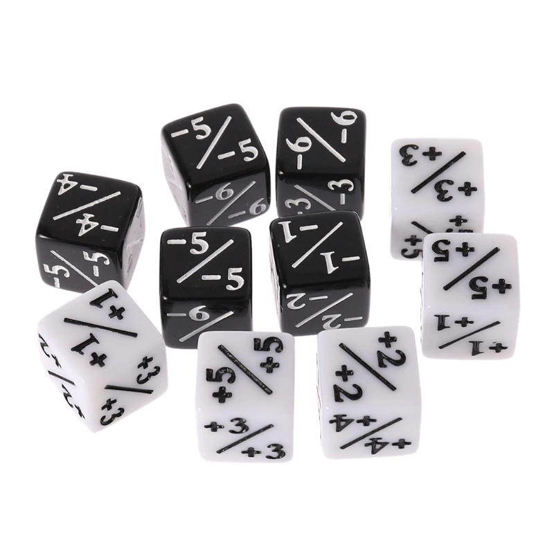 

10 Pcs/set Math Fraction Dice Six Sided D6 Acrylic Dice For Kids Children Number Learning Dropshipping