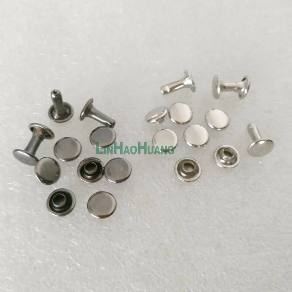 200 компл./лот металлического железа Кепки с заклепками в стиле ногтей заклепки