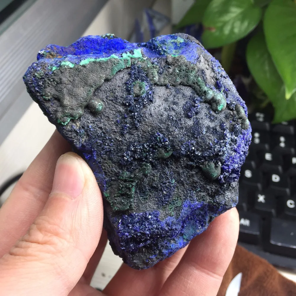 243 г натуральный чессилитовый материал образец Azurite Geode Bule и зеленый Целебный