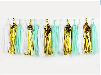 15 шт. папиросная бумага кисточка гирлянда бахрома бантик сделай сам помпон для