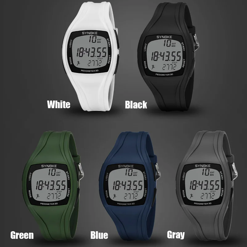 

SYNOKE Sports Men's Watches Waterproof Pedometer Wristwatch Digital Watches for Men Male Electronic Clock Relogio Masculino
