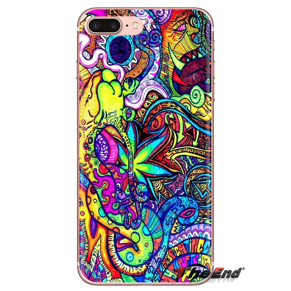 Чехлы для телефонов Huawei G7 G8 P7 P8 P9 P10 P20 P30 Lite Mini Pro P Smart Plus 2017 2018 2019 Psychedelic Ganja Pot Leaf Art |