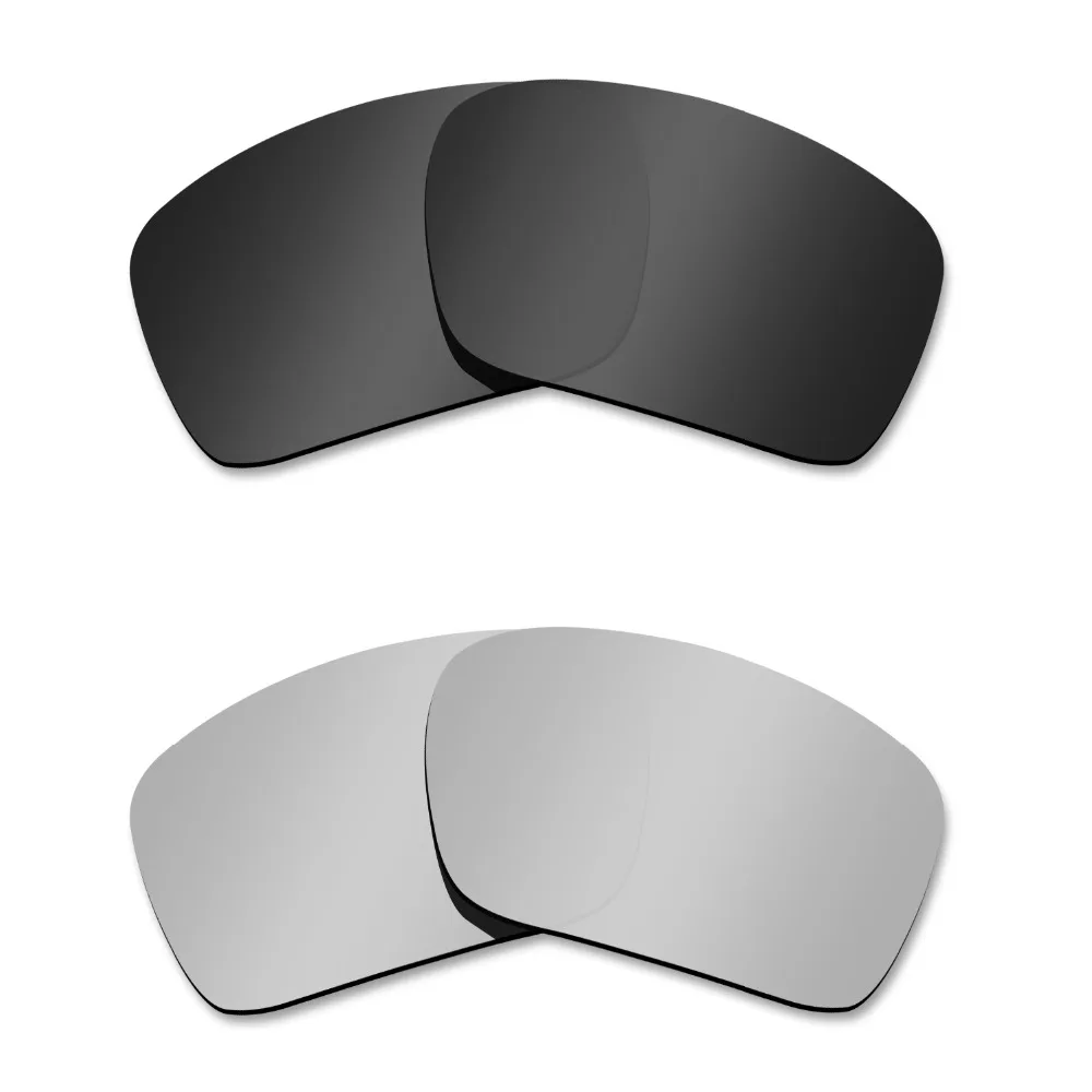 

Glintbay 2 пары поляризованных солнцезащитных очков Сменные линзы для Oakley Triggerman Stealth черный и серебристый титан