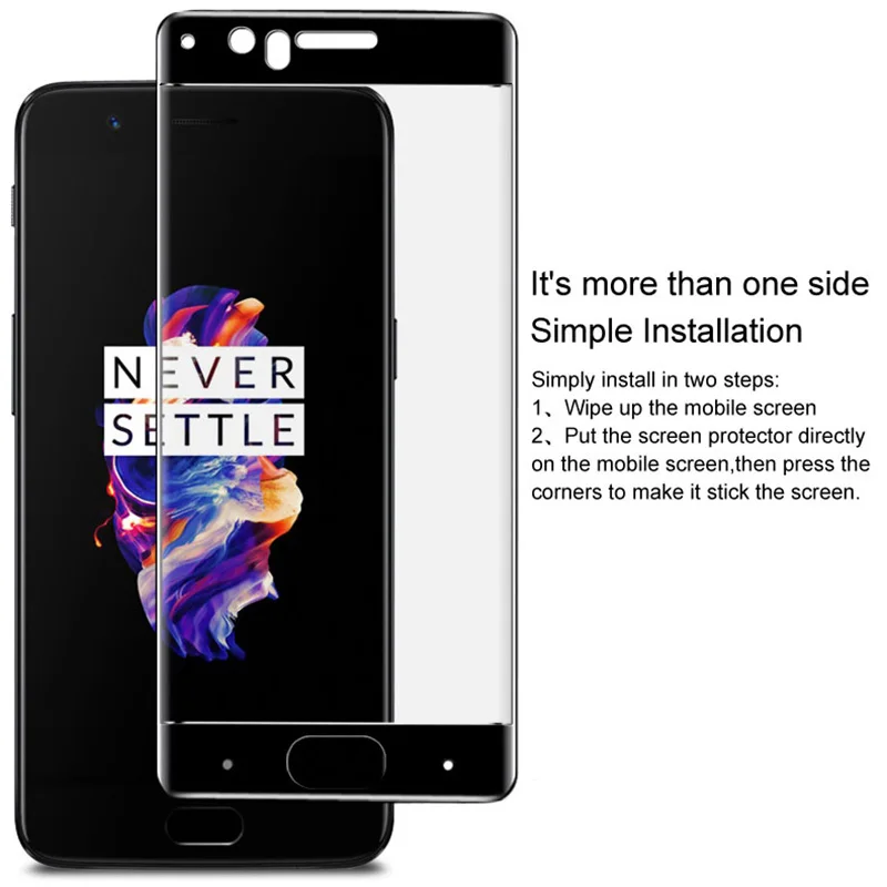 UVR Oneplus5 3D изогнутый край Полное покрытие экрана Защитная пленка Закаленное
