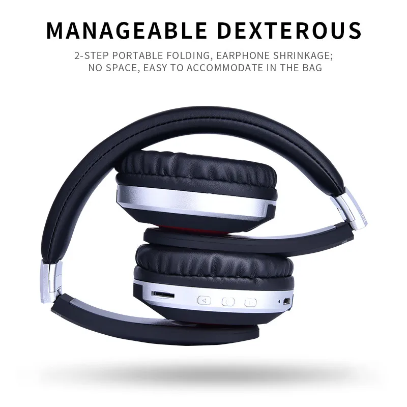 MH7 Bluetooth беспроводные наушники Складные стерео игровая гарнитура с микрофоном Поддержка TF карты для IPad мобильного телефона