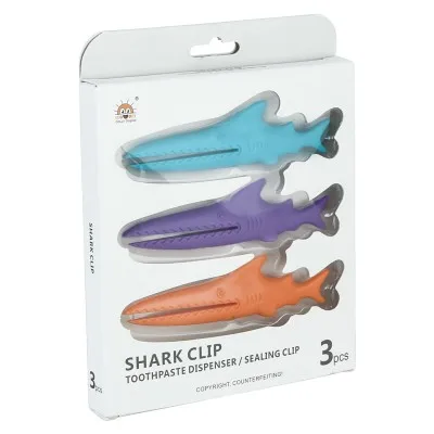 

Shark design Use plain food clip bag sealing clip bag sealing clip snack food preservation 11.5cm 3pcs/pack