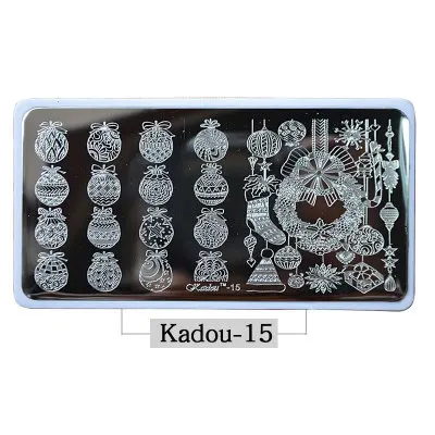 15 Nowflakes(Kadou1-22S)-стальная штамповочная пластина Новинка 22 Рождественский дизайн ногтей Изображение Штамповка пластина лак маникюрный шаблон педикюр - Цвет: 15